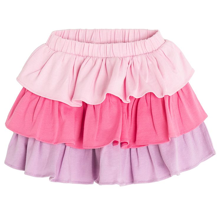 Puple, pink and lilac ruffles skirt