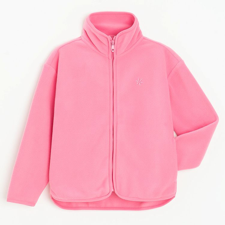 Pink zip through cardigan