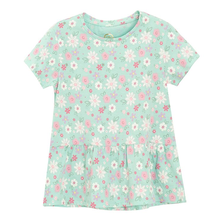 White with mouse print, floral and pink T-shirts- 3 pack