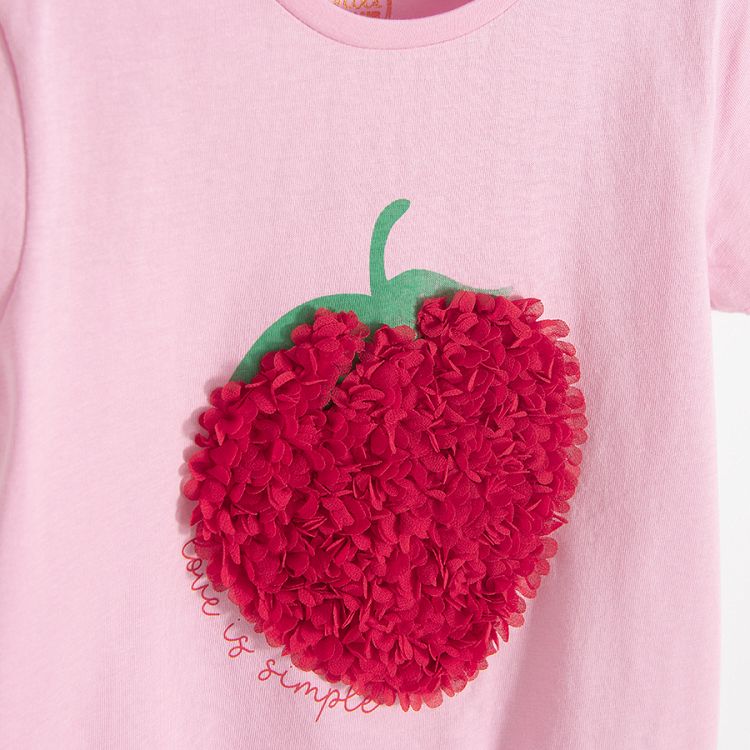 Pink T-shirt with strawberry print