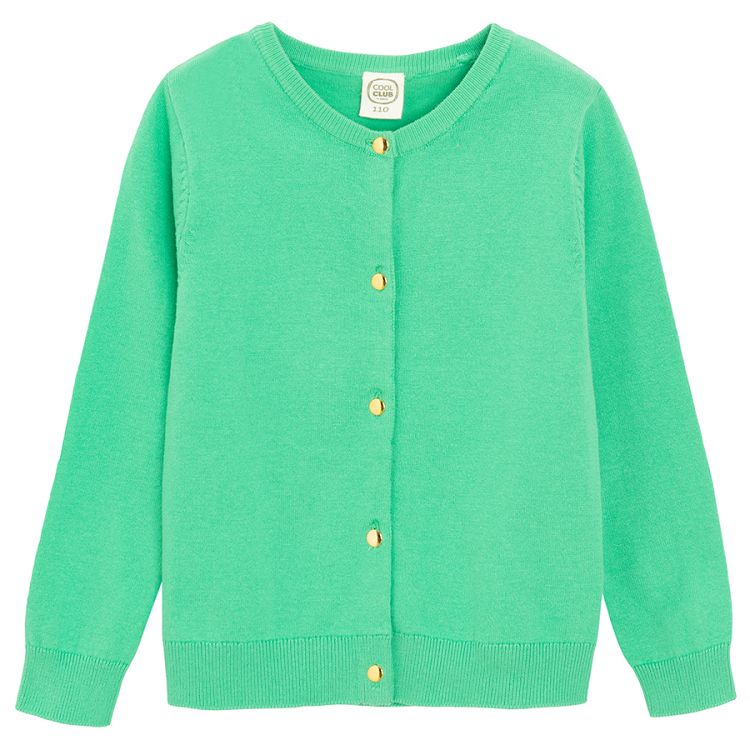 Green button down cardigan