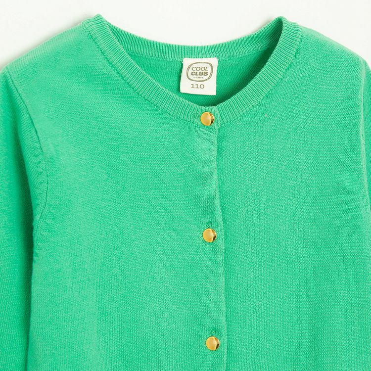 Green button down cardigan