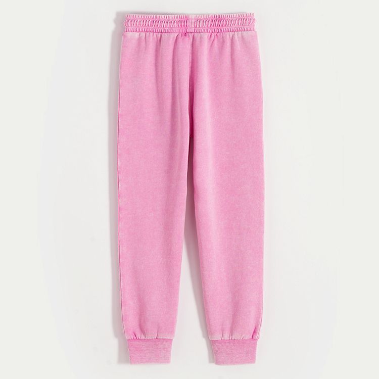 Pink sweatpants with cord