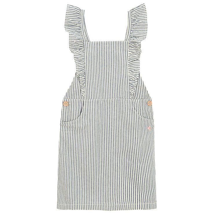 Blue dungaree skirt