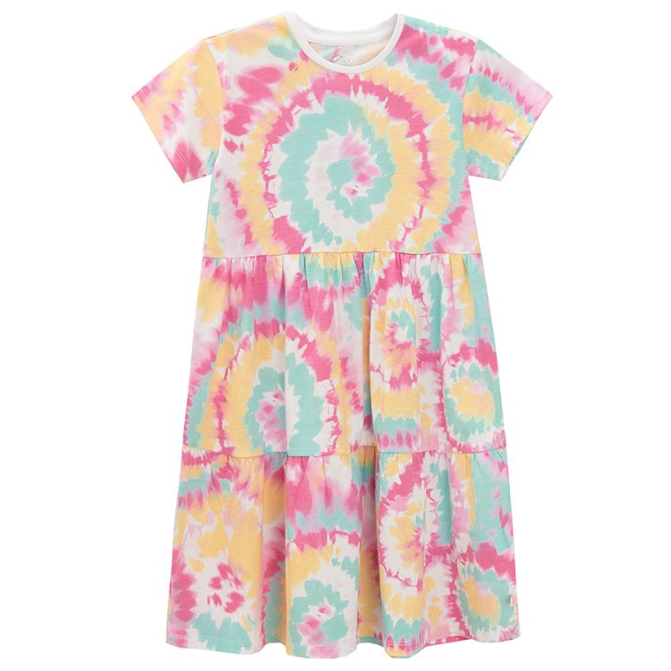 Tie Dye short sleeve dress