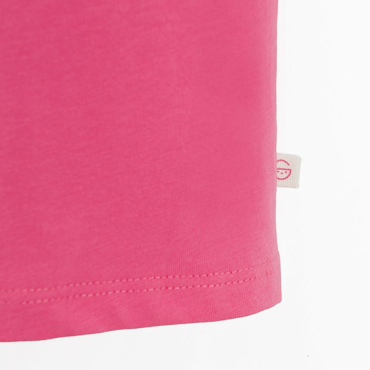 Fuchsia sleeveless T-shirt