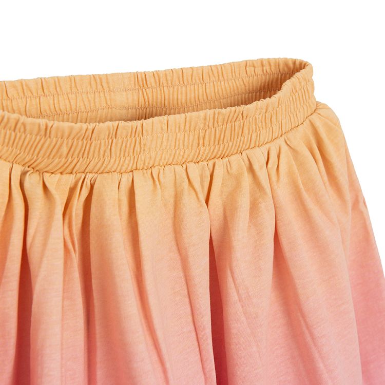 Purple, pink, orange wide skirt