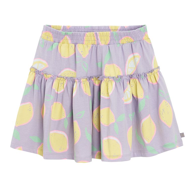 Purple skirt with lemons print