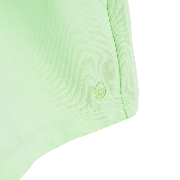 Lime shorts with knot