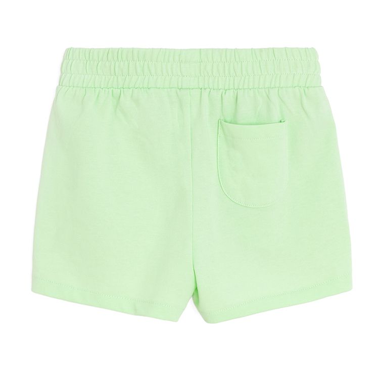 Lime shorts with knot