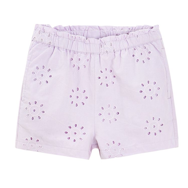 Purple brodery shorts