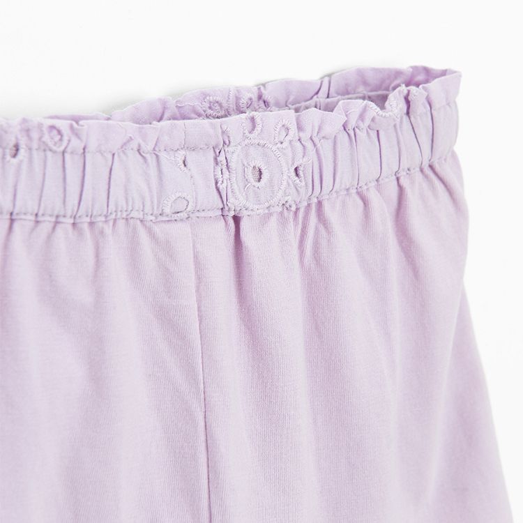 Purple brodery shorts