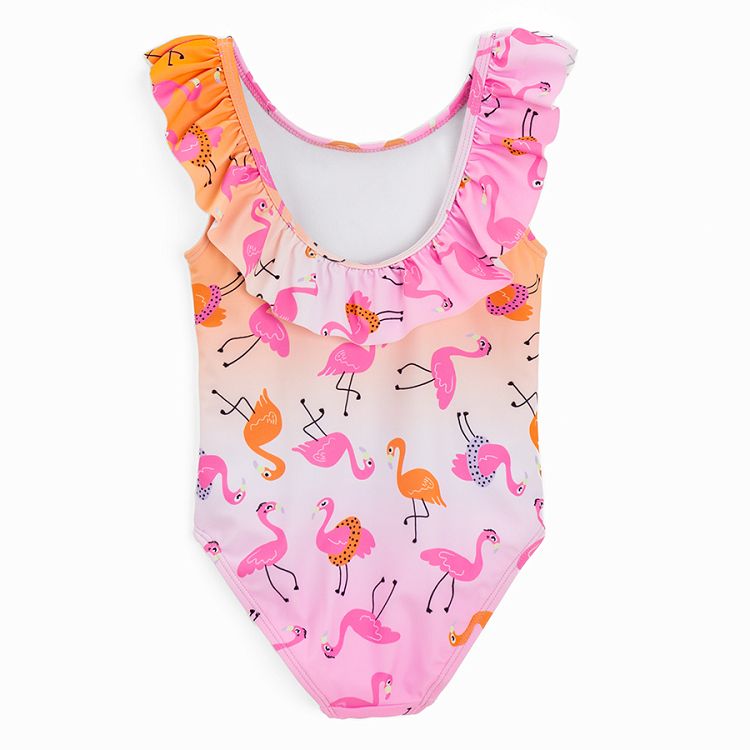 Swimsuit with flamingo print