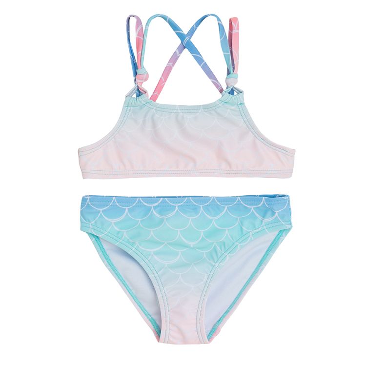 Bikini with mermaid scales pattern