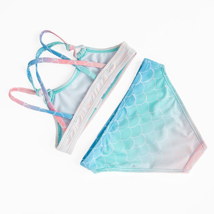 Bikini with mermaid scales pattern