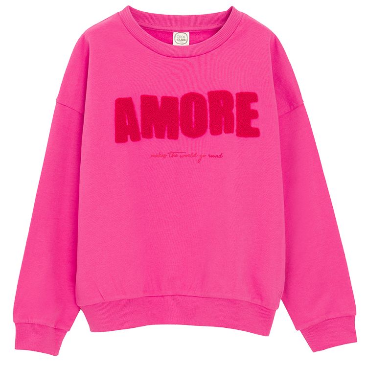 Fucshia sweatshirt AMORE