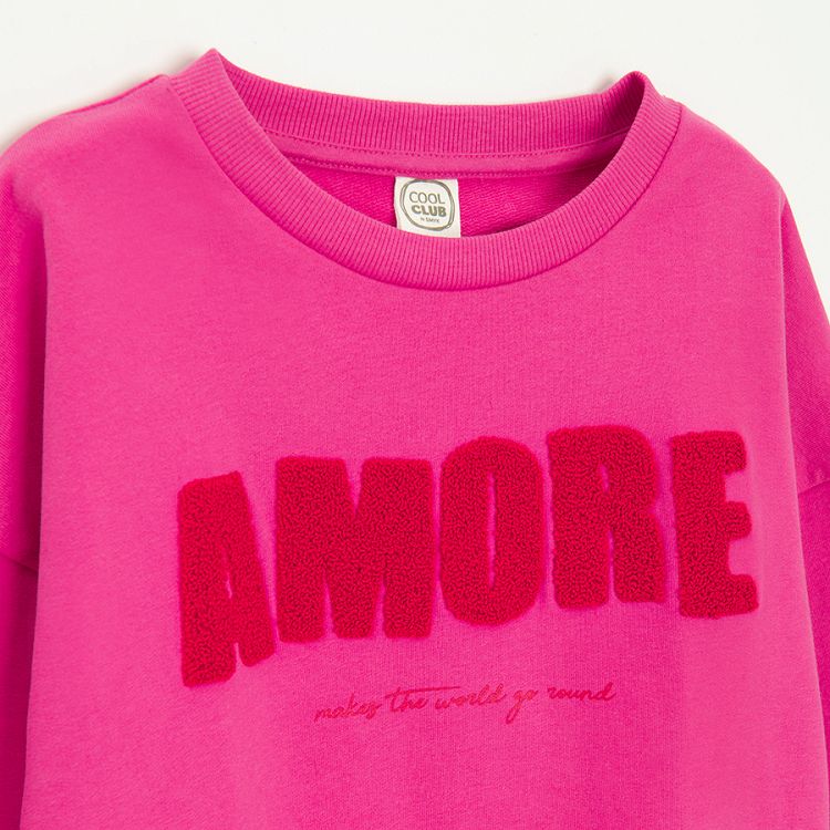 Fucshia sweatshirt AMORE