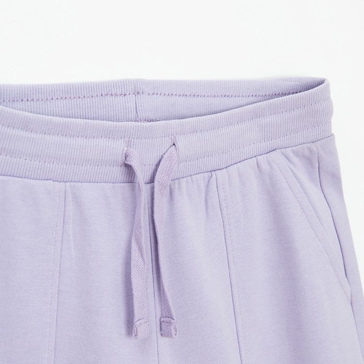 Violet straight leg pants with cord