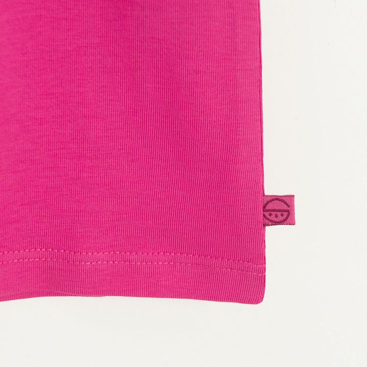 Fucshia T-shirt with small butterfly print