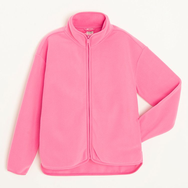 Pink zip through cardigan