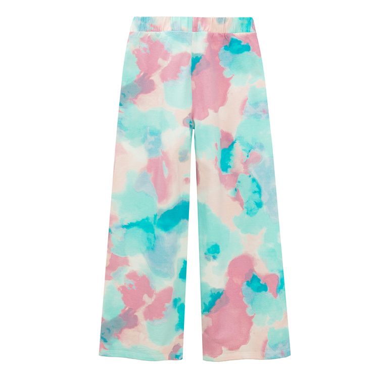 Tie dye wide legs trousers