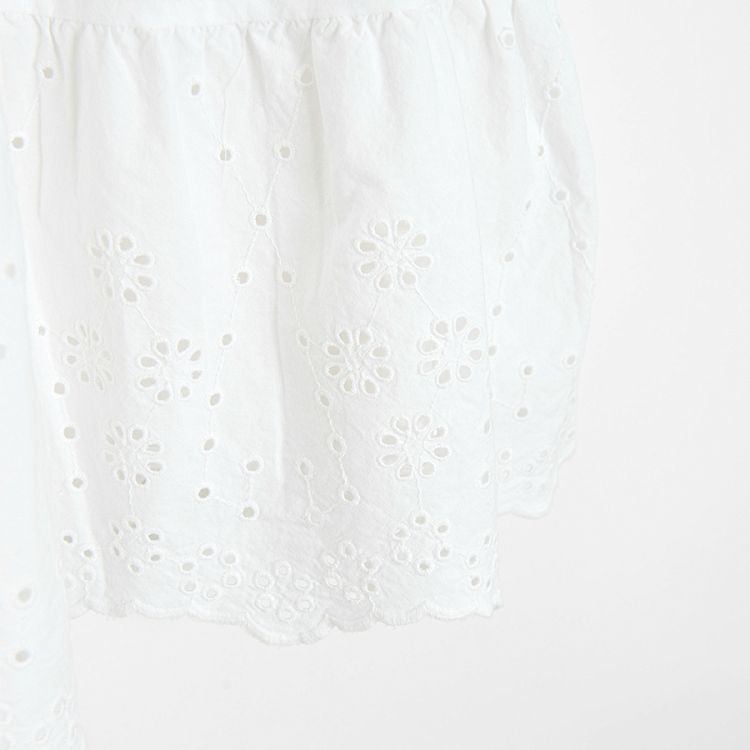 White short sleeve party dress