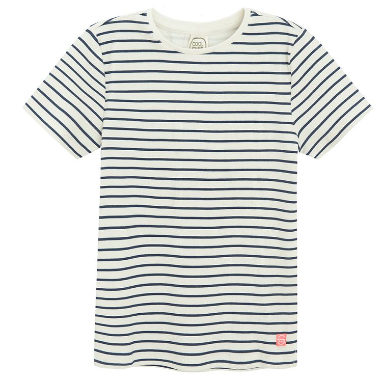 Striped T-shirt white and blue