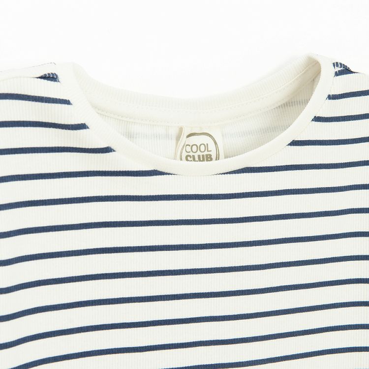 Striped T-shirt white and blue