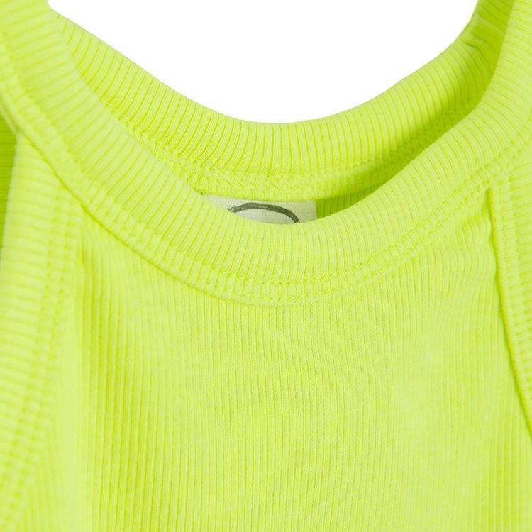 Lime fluo sleeveless T-shirt