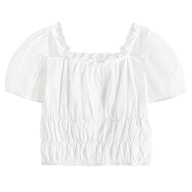 Short sleeve blouse white