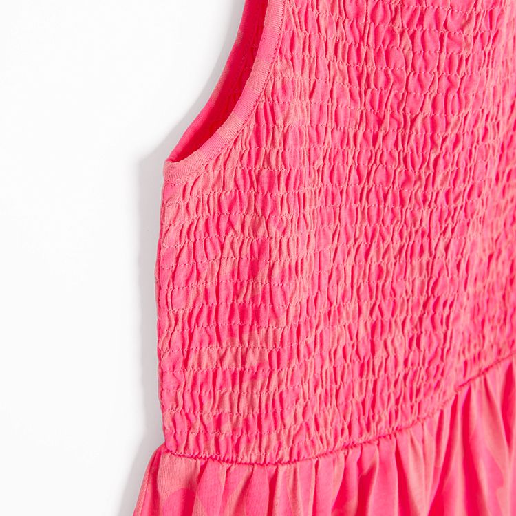 Red and pink zebra print sleeveless dress