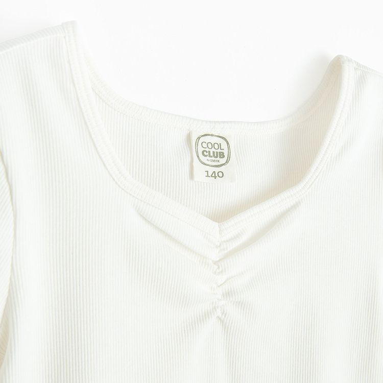 White T-shirt with V neck