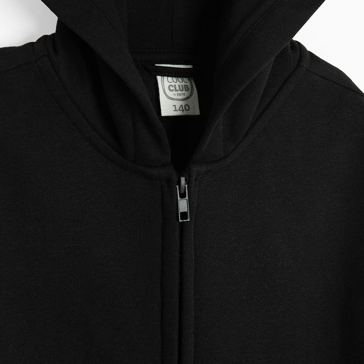 Grey hooded zip though sweatshirt