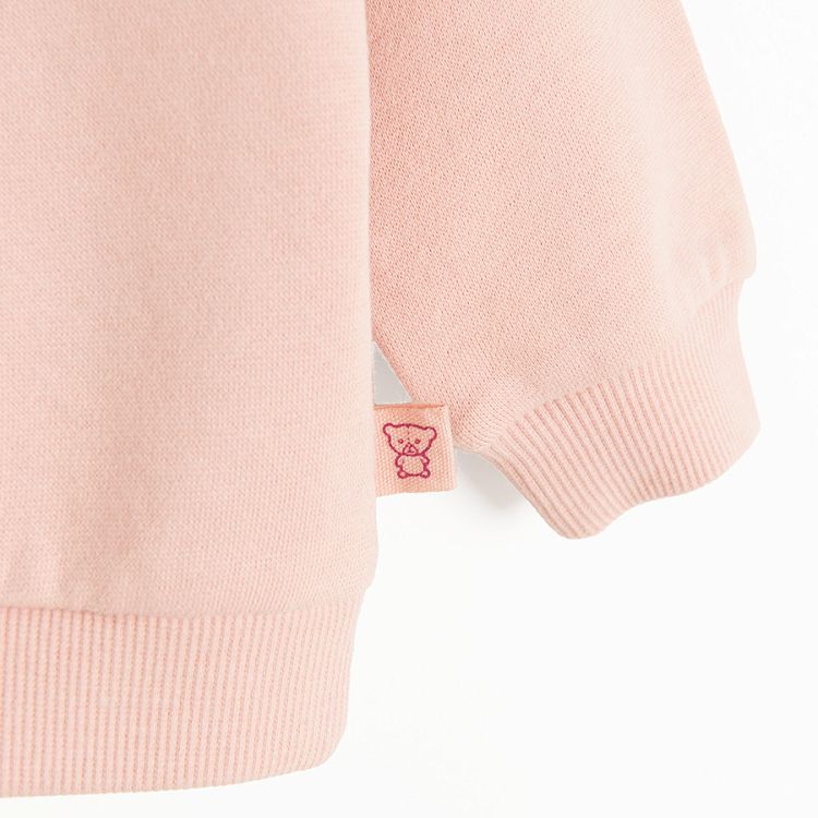 Light pink sweatshirt and sweatpants set- 2 pieces