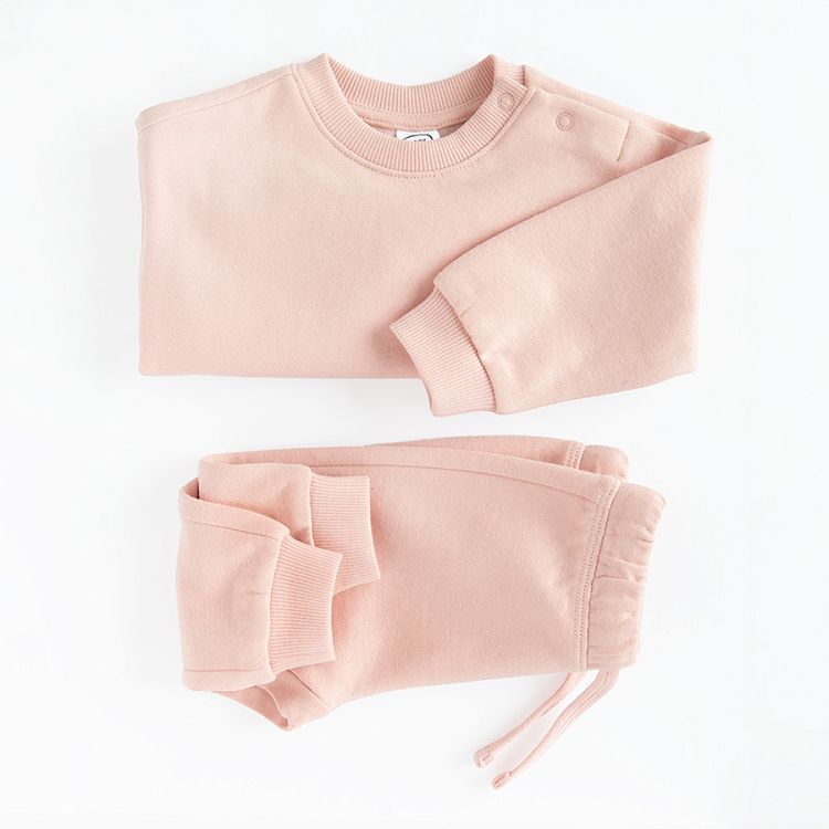 Light pink sweatshirt and sweatpants set- 2 pieces