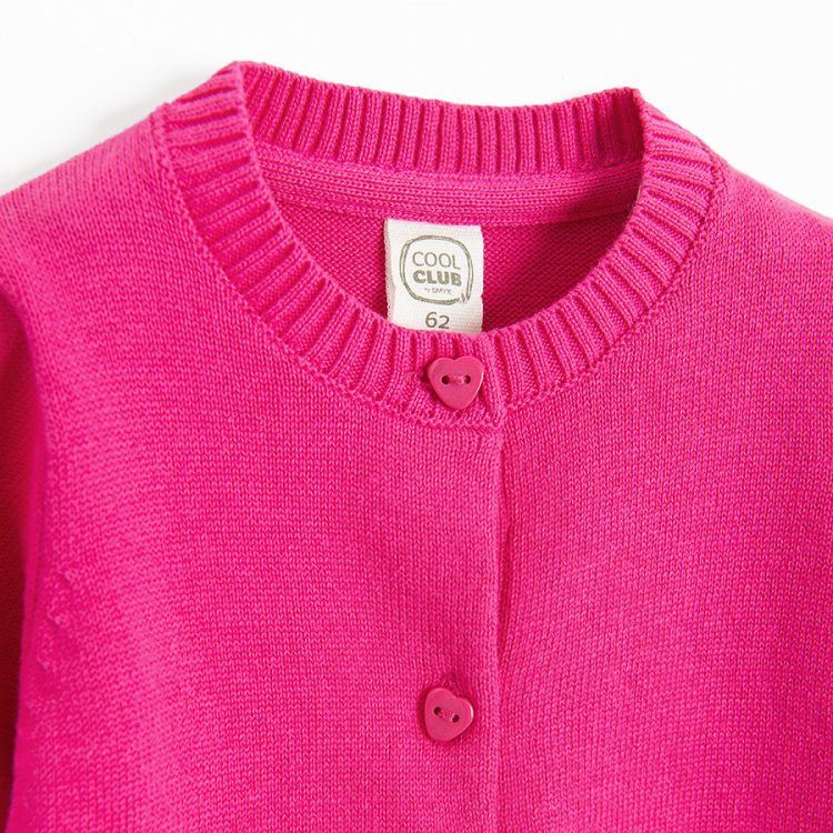 Fuchsia button down cardigan