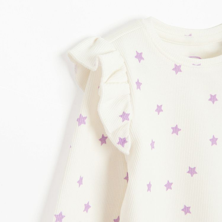 White blouse with stars print