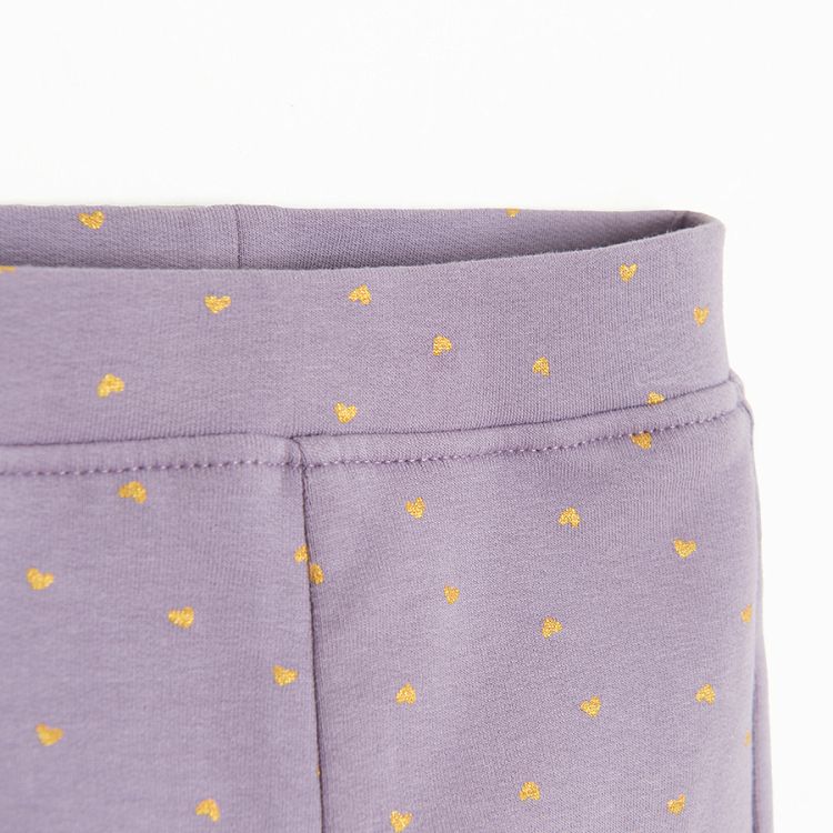 Violet polka dot jeggings