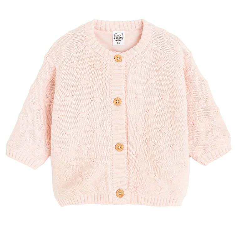 Pink cardigan with buttons