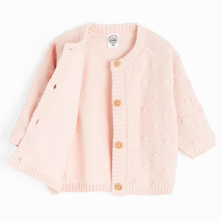 Pink cardigan with buttons