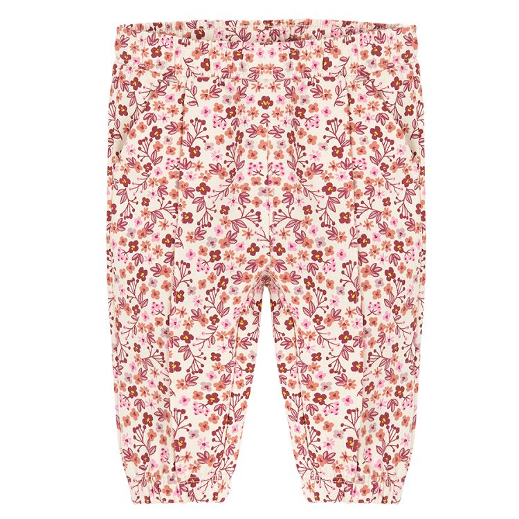 Floral and violet jogging pants- 2 pack