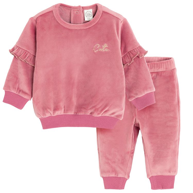 Warm pink jogging suit- 2 pieces