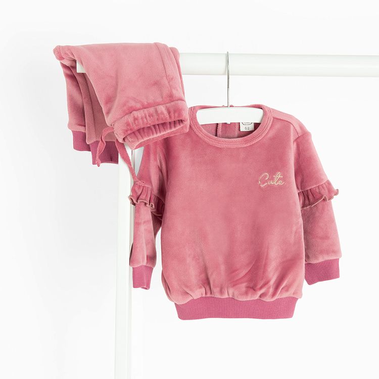 Warm pink jogging suit- 2 pieces