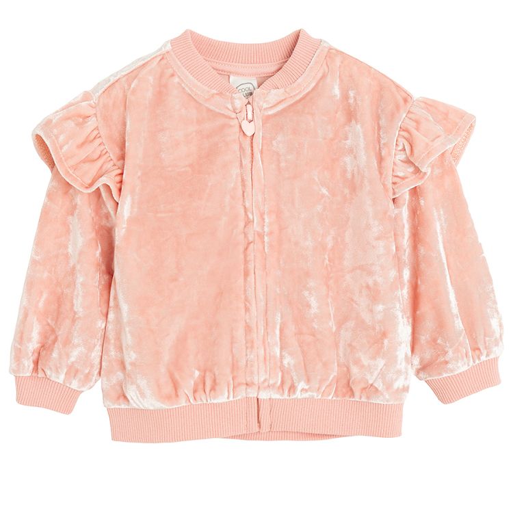 Pink zip through sweatshirt