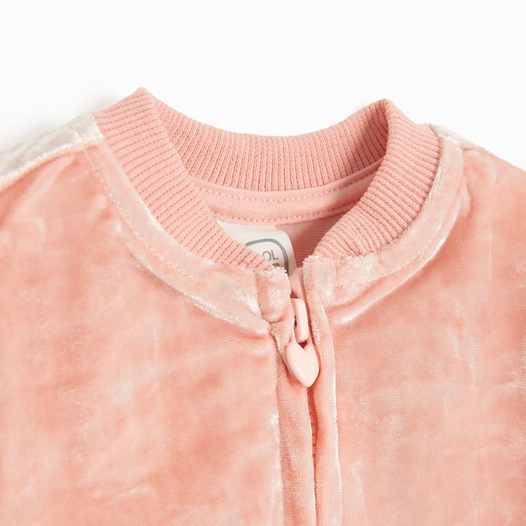 Pink zip through sweatshirt