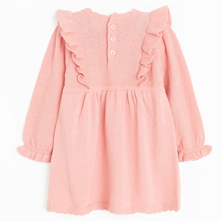 Pink classic long sleeve dress