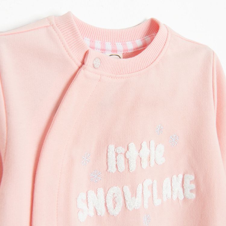 Pink  sweatshirt with penguin print