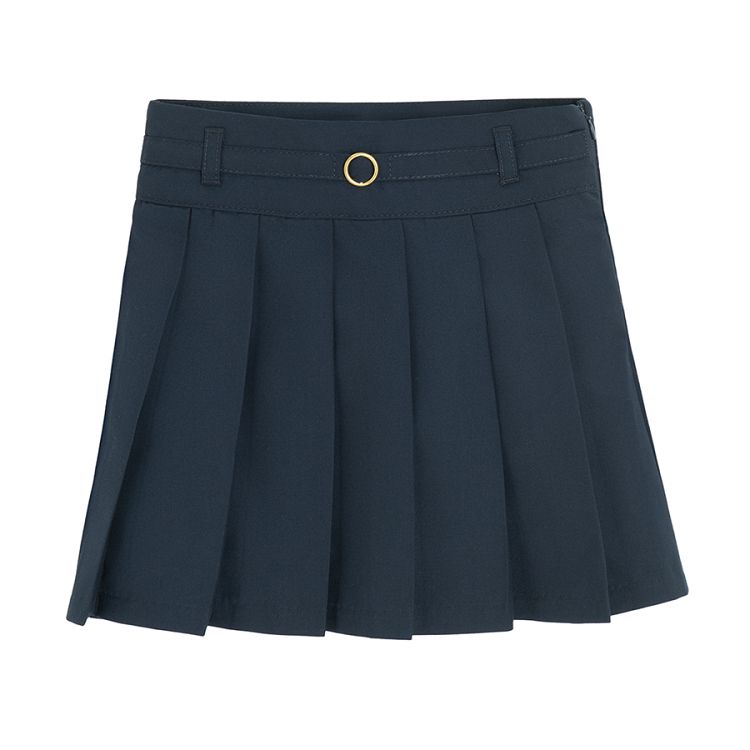 Blue pleated skirt