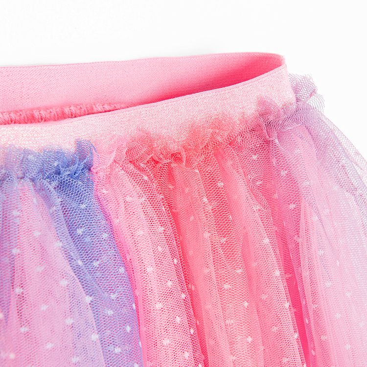 Rainbow color tulle skirt