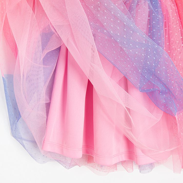 Rainbow color tulle skirt